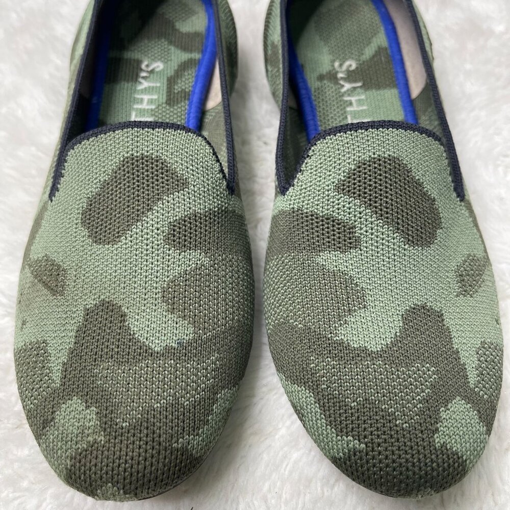 Rothy’s Women's Green Grey The Loafer Olive Camo Flats Shoes Size 6.5 - Picture 3 of 11